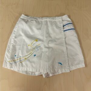 White Girls Shorts with Blue and Yellow Accents